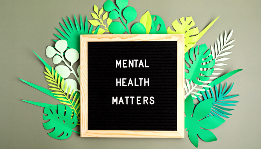 A sign reminding you to prioritize your mental health.